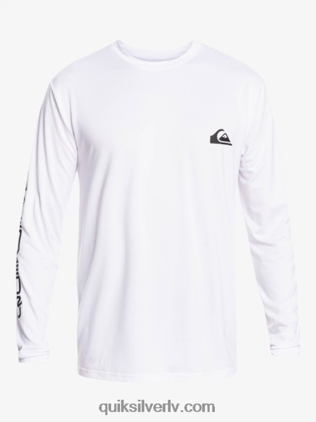 vīriešiem Quiksilver omni session upf 50 sērfošanas t-krekls ar garām piedurknēm balts 88064R401