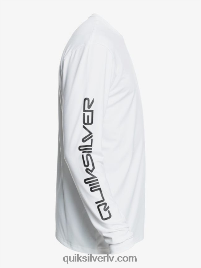vīriešiem Quiksilver omni session upf 50 sērfošanas t-krekls ar garām piedurknēm balts 88064R401