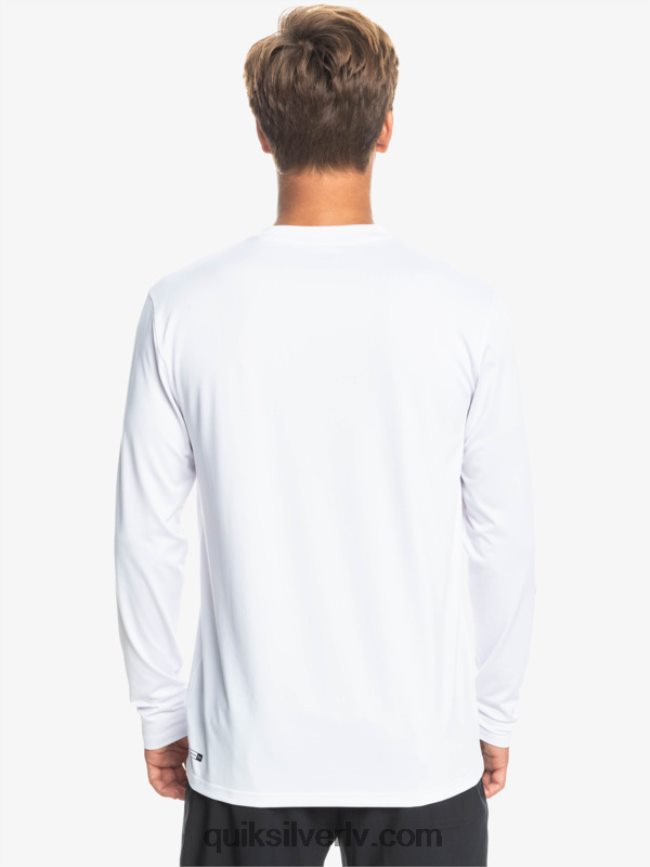 vīriešiem Quiksilver omni session upf 50 sērfošanas t-krekls ar garām piedurknēm balts 88064R401