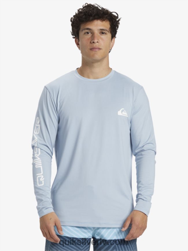 vīriešiem Quiksilver omni session upf 50 sērfošanas t-krekls ar garām piedurknēm debeszils 88064R404