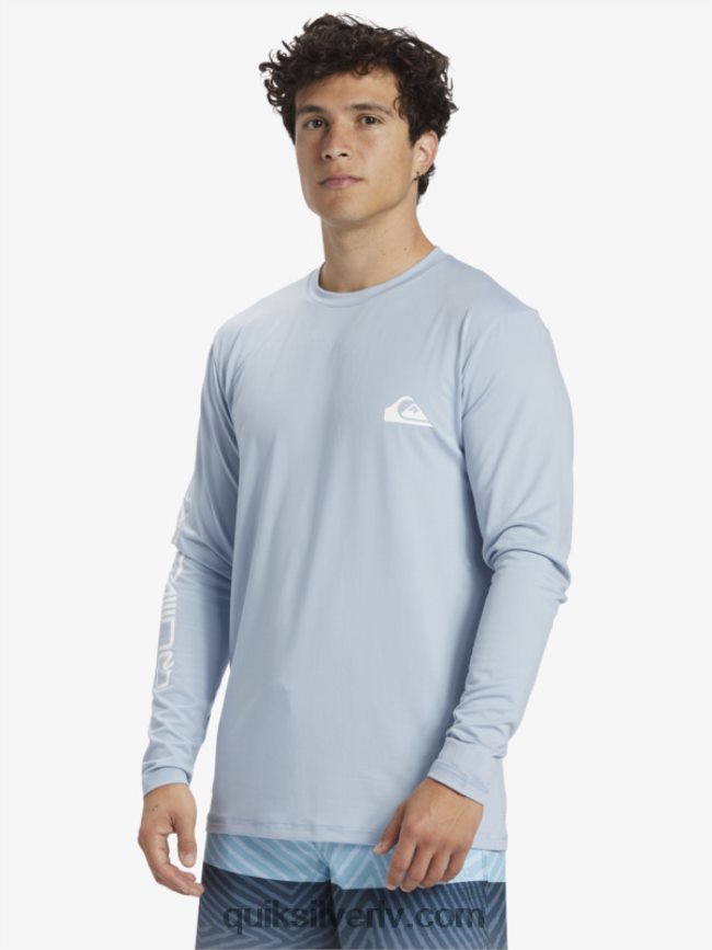 vīriešiem Quiksilver omni session upf 50 sērfošanas t-krekls ar garām piedurknēm debeszils 88064R404