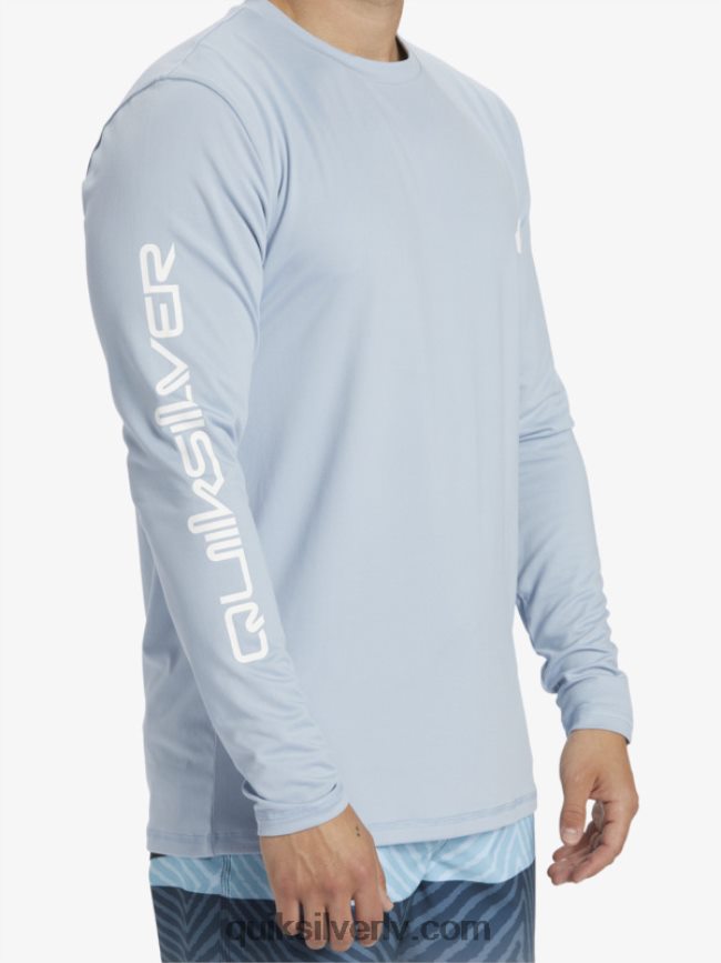 vīriešiem Quiksilver omni session upf 50 sērfošanas t-krekls ar garām piedurknēm debeszils 88064R404