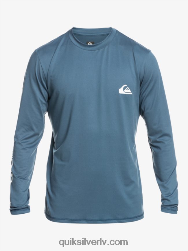 vīriešiem Quiksilver omni session upf 50 sērfošanas t-krekls ar garām piedurknēm jūra 88064R402