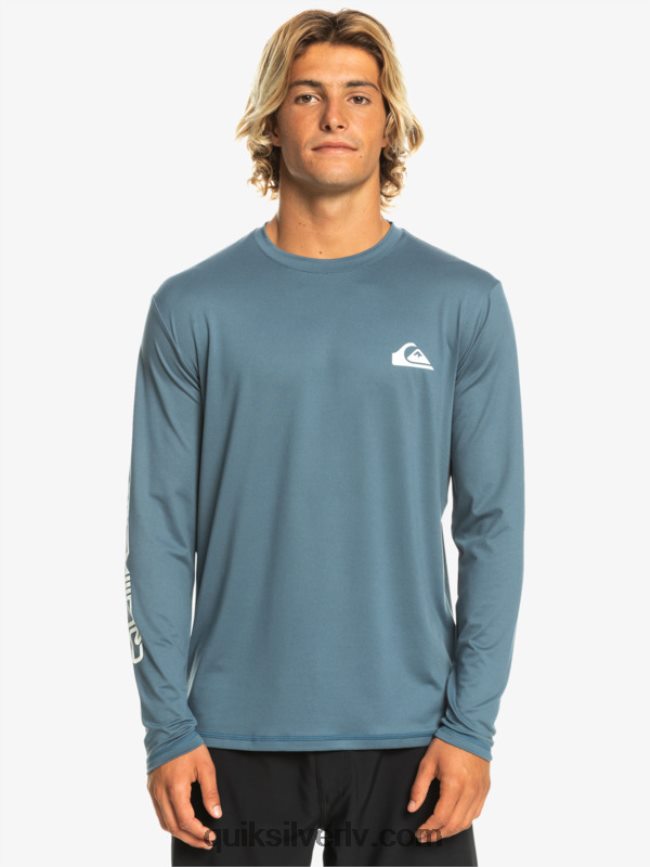 vīriešiem Quiksilver omni session upf 50 sērfošanas t-krekls ar garām piedurknēm jūra 88064R402