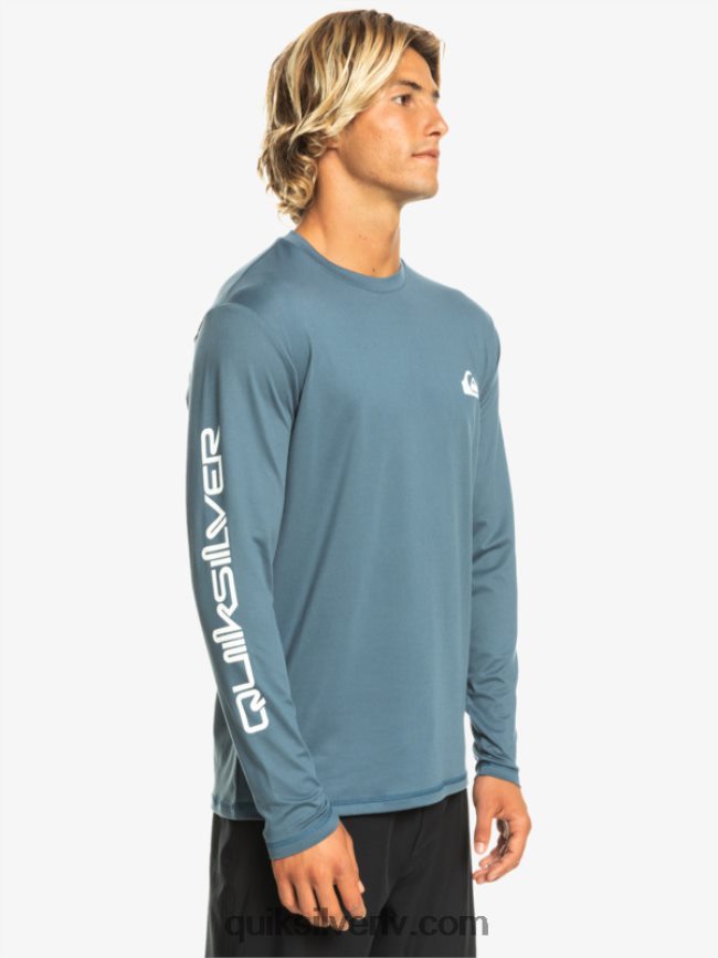 vīriešiem Quiksilver omni session upf 50 sērfošanas t-krekls ar garām piedurknēm jūra 88064R402