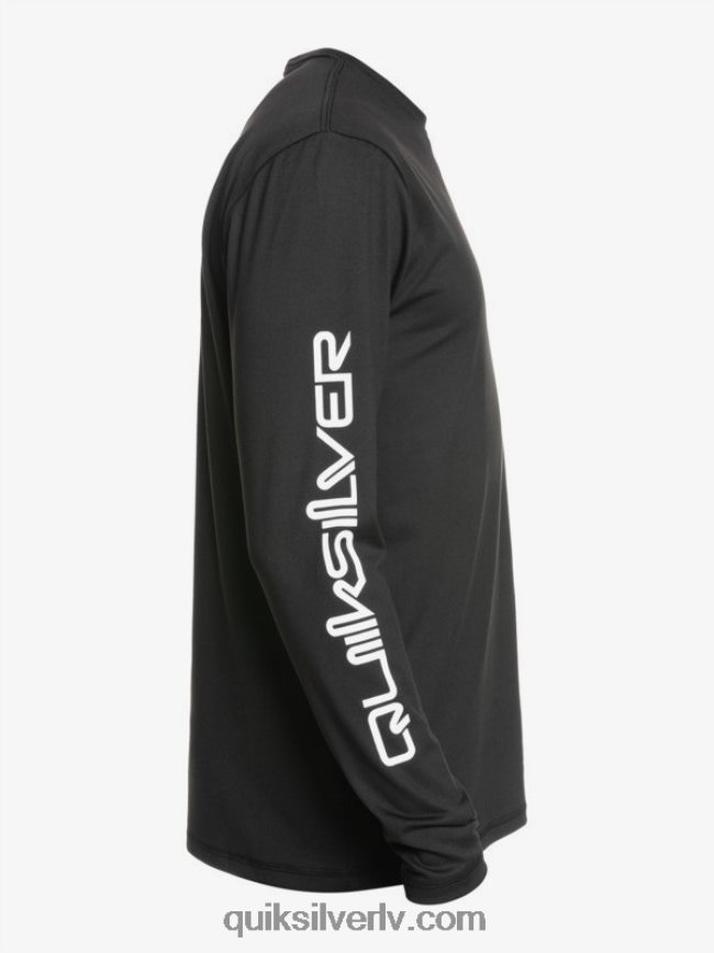 vīriešiem Quiksilver omni session upf 50 sērfošanas t-krekls ar garām piedurknēm melns 88064R406