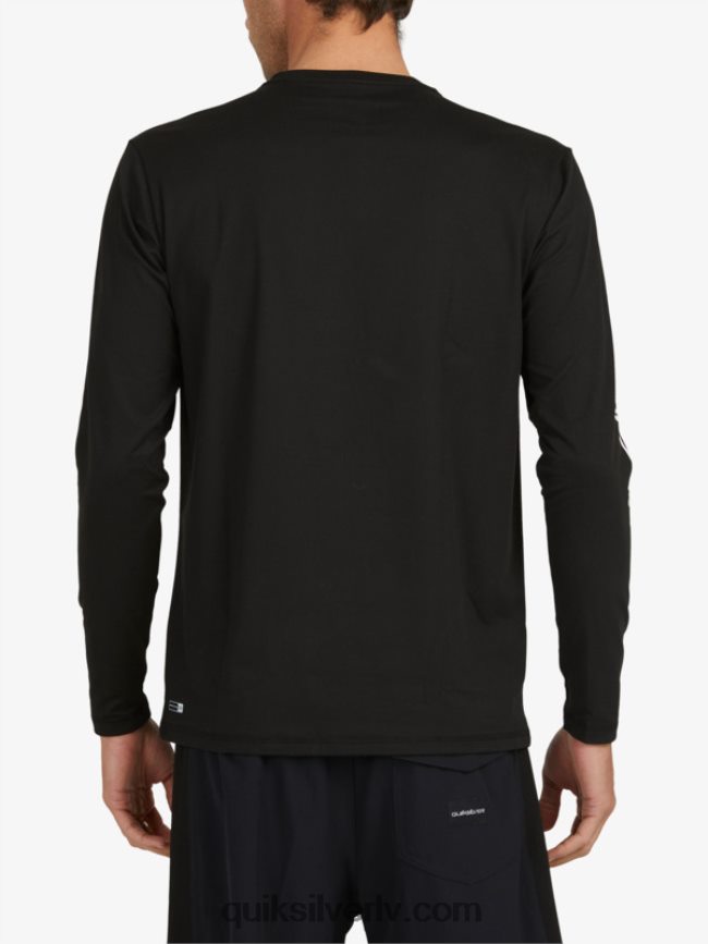 vīriešiem Quiksilver omni session upf 50 sērfošanas t-krekls ar garām piedurknēm melns 88064R406