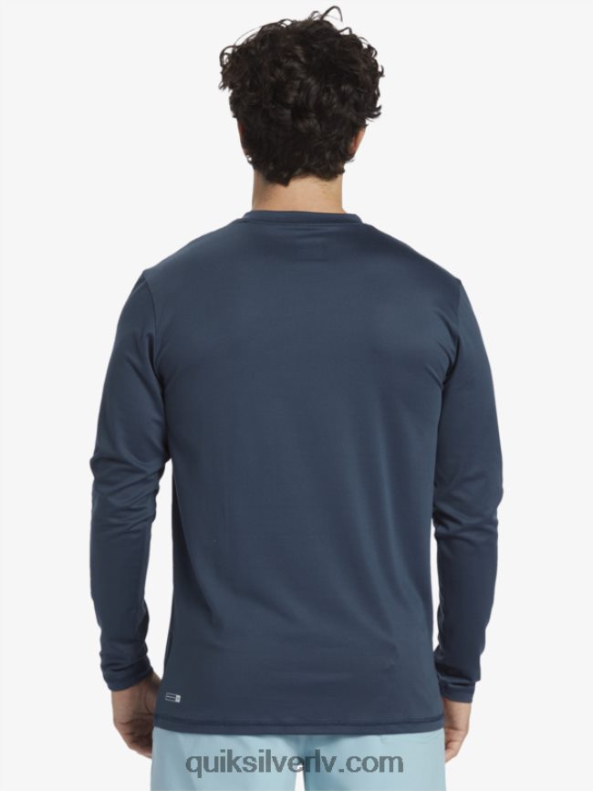 vīriešiem Quiksilver omni session upf 50 sērfošanas t-krekls ar garām piedurknēm pusnakts flote 88064R405