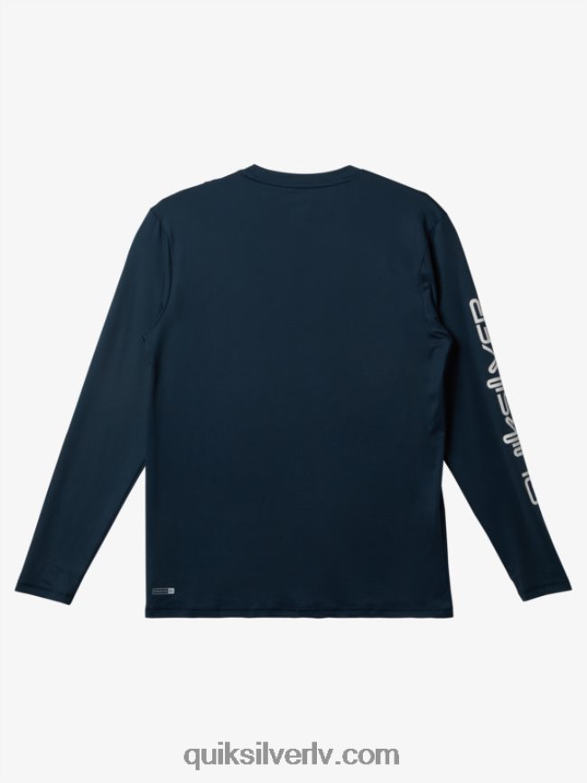 vīriešiem Quiksilver omni session upf 50 sērfošanas t-krekls ar garām piedurknēm pusnakts flote 88064R405
