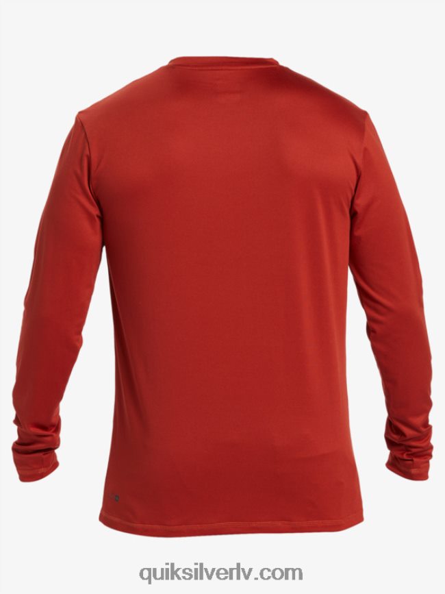vīriešiem Quiksilver omni session upf 50 sērfošanas t-krekls ar garām piedurknēm sarkanais okers 88064R403