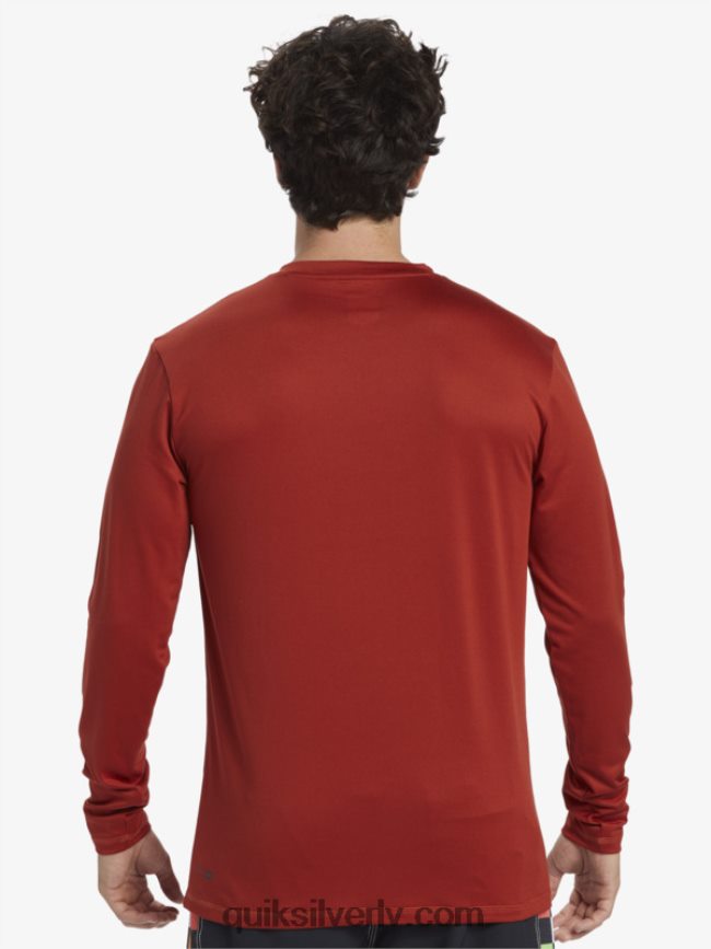vīriešiem Quiksilver omni session upf 50 sērfošanas t-krekls ar garām piedurknēm sarkanais okers 88064R403