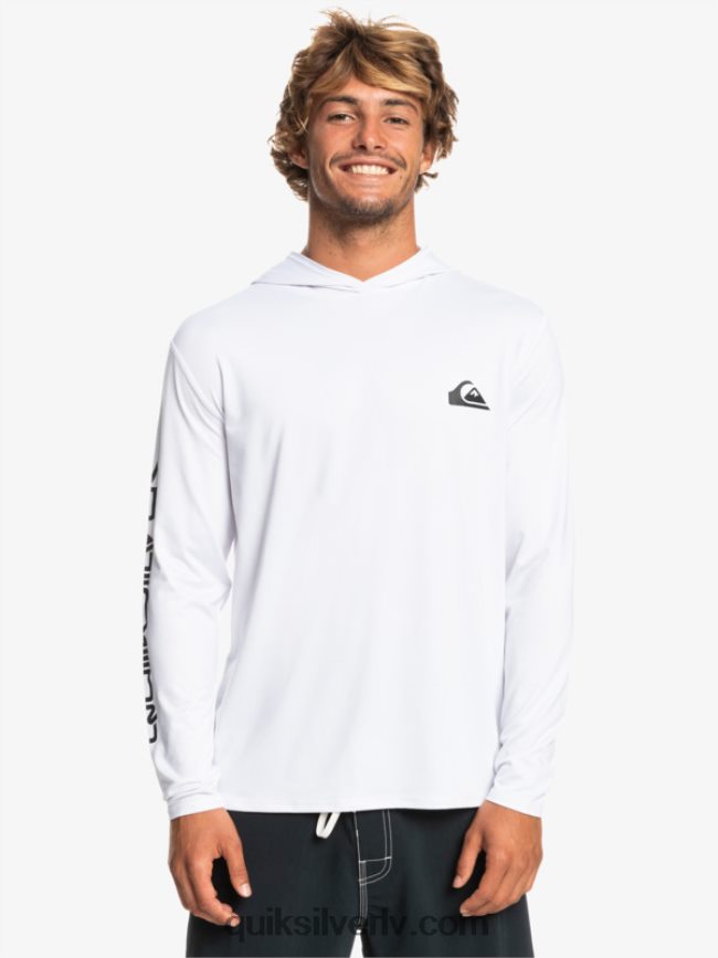 vīriešiem Quiksilver omni session upf 50 sērfošanas triko ar garām piedurknēm balts 88064R769