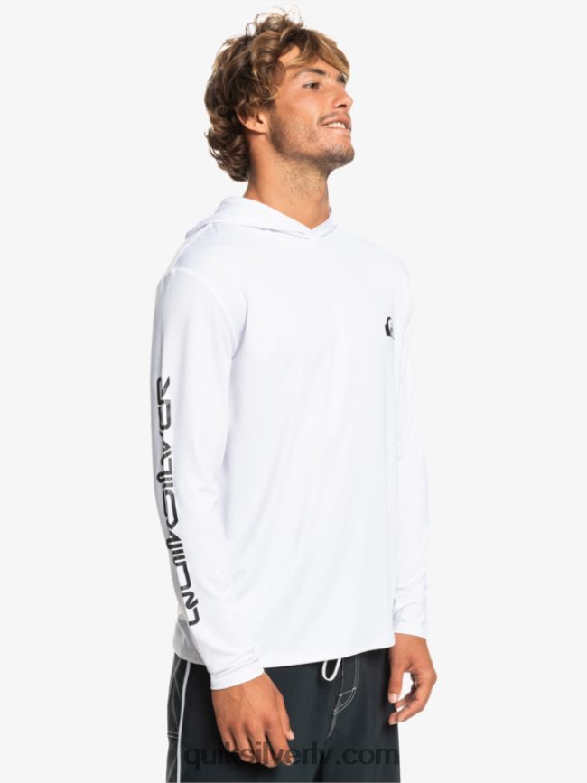 vīriešiem Quiksilver omni session upf 50 sērfošanas triko ar garām piedurknēm balts 88064R769