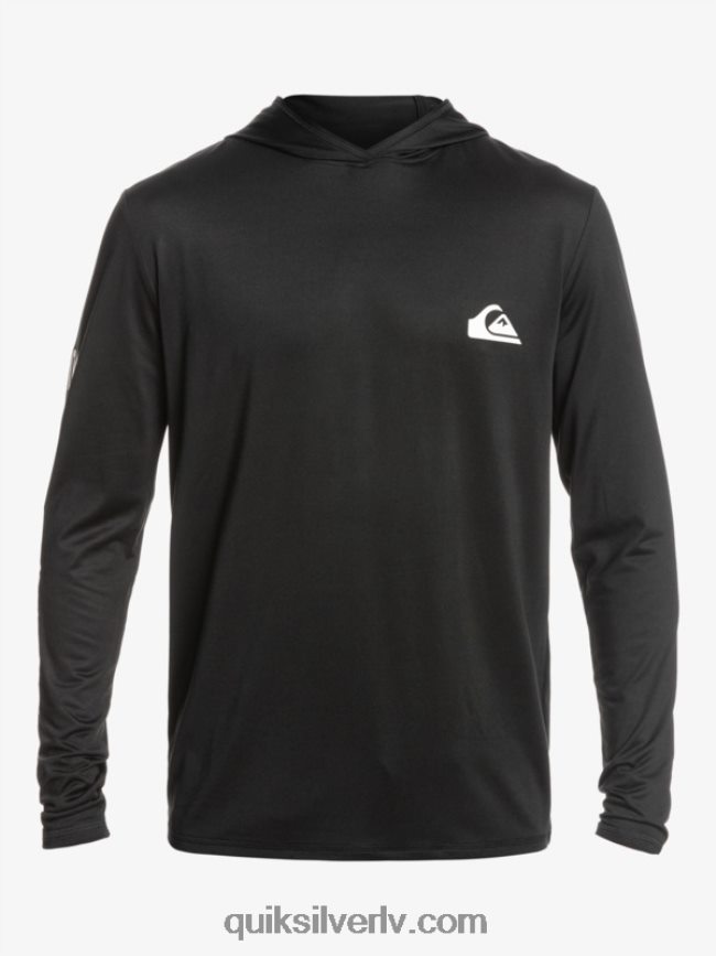 vīriešiem Quiksilver omni session upf 50 sērfošanas triko ar garām piedurknēm melns 88064R773