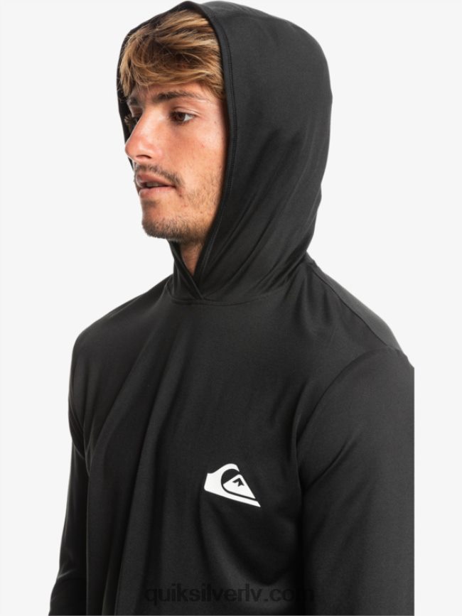 vīriešiem Quiksilver omni session upf 50 sērfošanas triko ar garām piedurknēm melns 88064R773