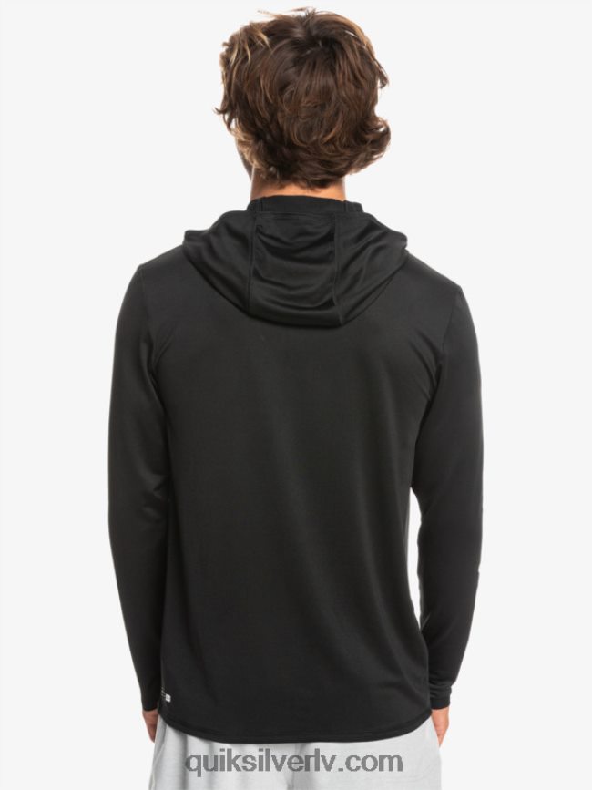 vīriešiem Quiksilver omni session upf 50 sērfošanas triko ar garām piedurknēm melns 88064R773