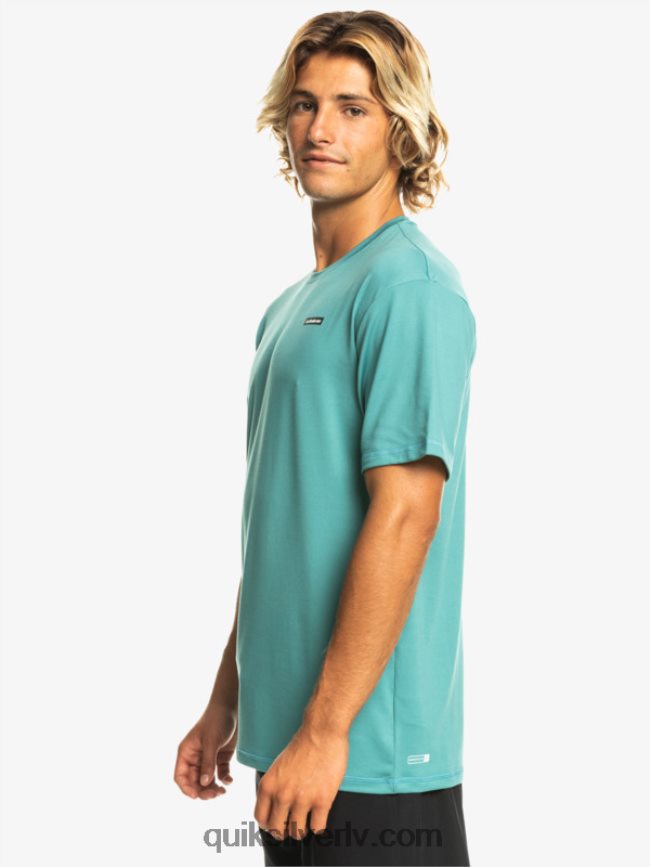 vīriešiem Quiksilver omni session upf 50 sērfošanas triko ar īsām piedurknēm Bretaņas zilā 88064R542