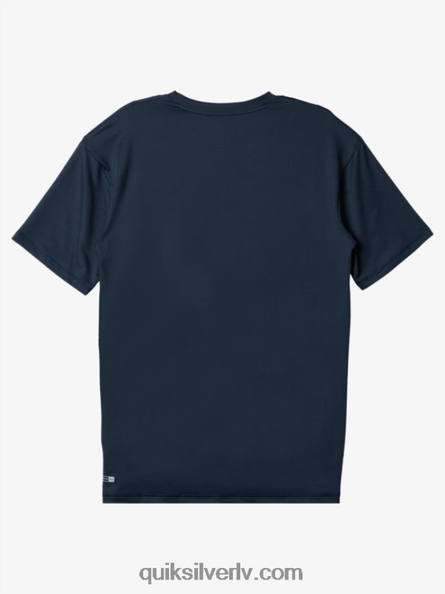 vīriešiem Quiksilver omni session upf 50 sērfošanas triko ar īsām piedurknēm pusnakts flote 88064R541