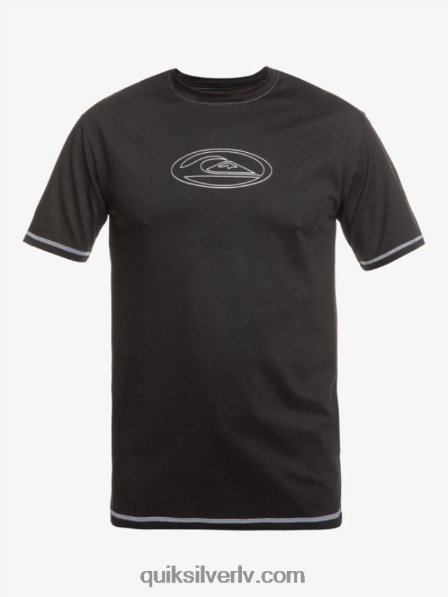 vīriešiem Quiksilver saturn surf upf 50 surf t-krekls ar īsām piedurknēm melns 88064R587