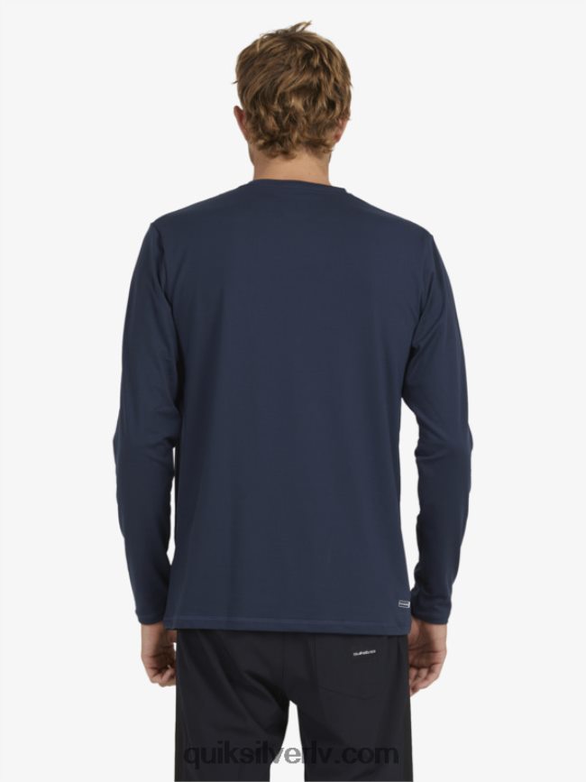 vīriešiem Quiksilver solid streak upf 50 sērfošanas t-krekls ar garām piedurknēm jūras žakete 88064R1582