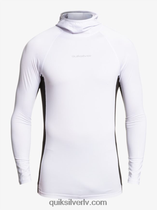 vīriešiem Quiksilver storm tripper garām piedurknēm rashguard balts 88064R1837