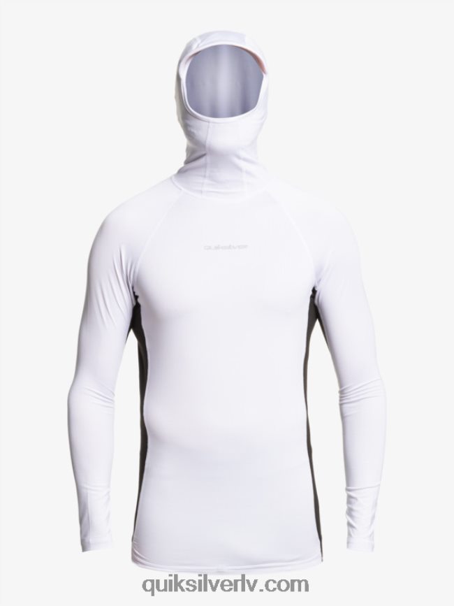 vīriešiem Quiksilver storm tripper garām piedurknēm rashguard balts 88064R1837