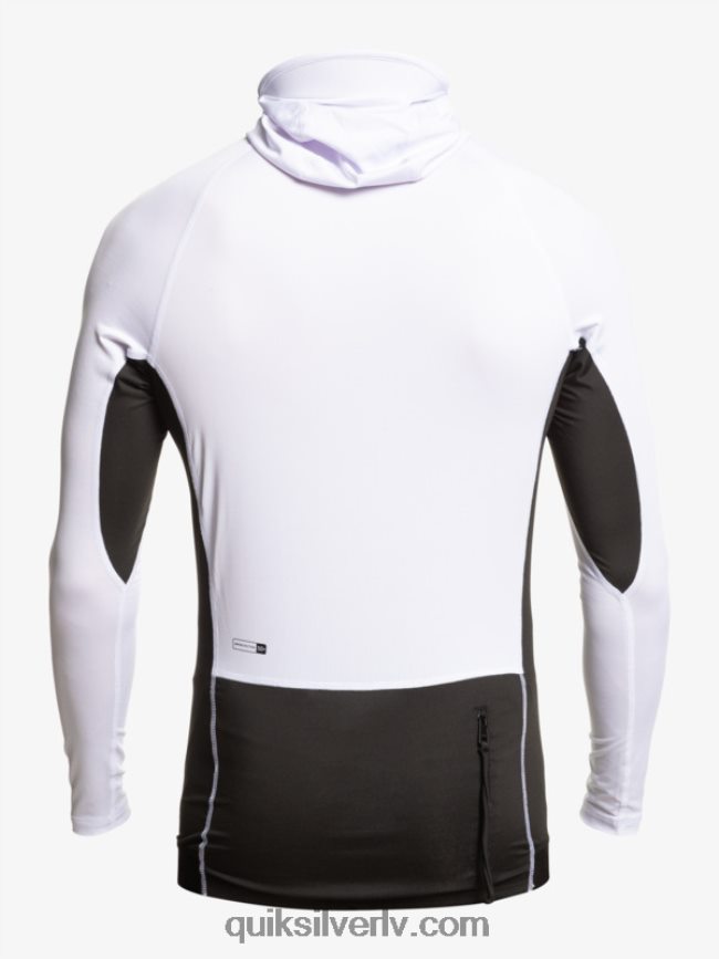 vīriešiem Quiksilver storm tripper garām piedurknēm rashguard balts 88064R1837