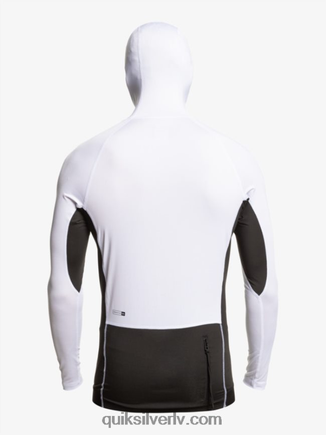 vīriešiem Quiksilver storm tripper garām piedurknēm rashguard balts 88064R1837