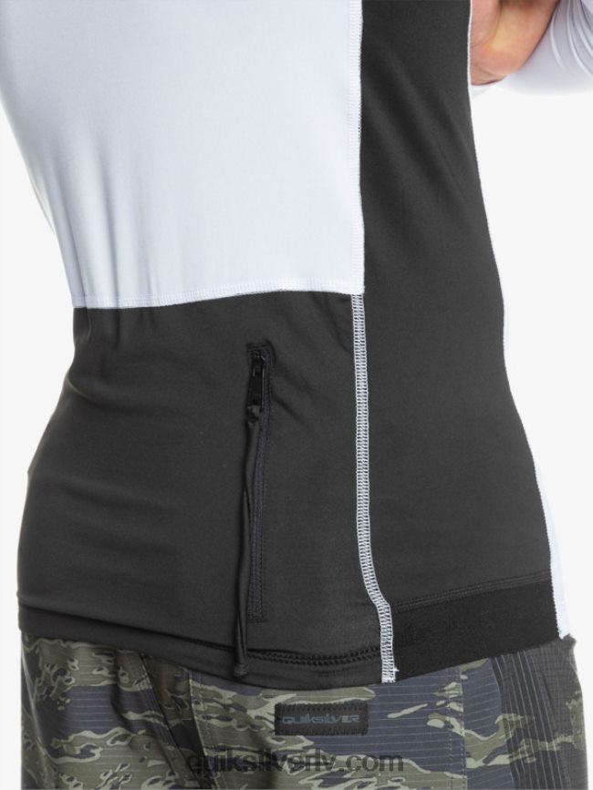 vīriešiem Quiksilver storm tripper garām piedurknēm rashguard balts 88064R1837