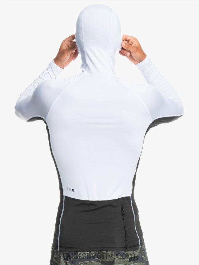 vīriešiem Quiksilver storm tripper garām piedurknēm rashguard balts 88064R1837
