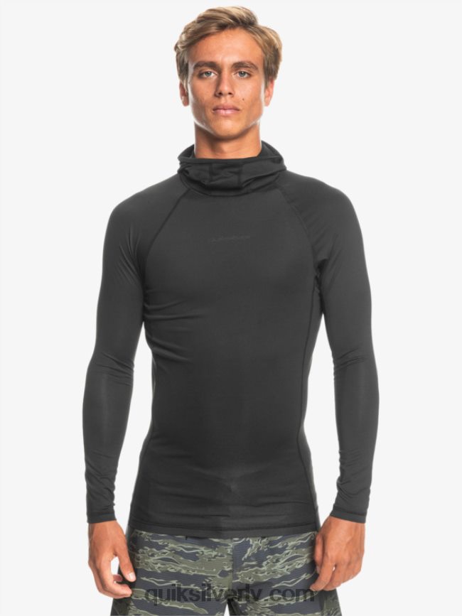 vīriešiem Quiksilver storm tripper garām piedurknēm rashguard melns 88064R1836