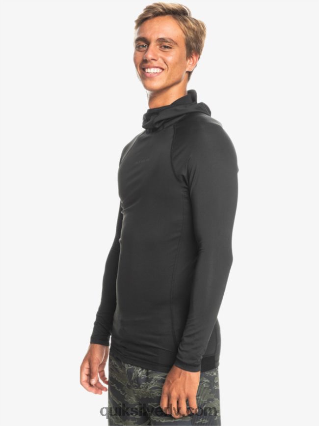 vīriešiem Quiksilver storm tripper garām piedurknēm rashguard melns 88064R1836