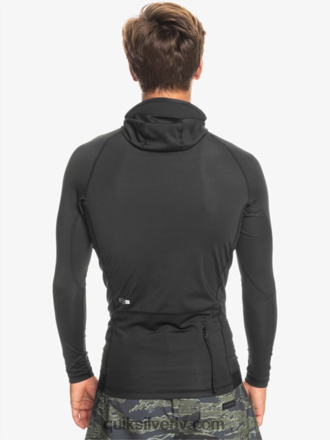 vīriešiem Quiksilver storm tripper garām piedurknēm rashguard melns 88064R1836