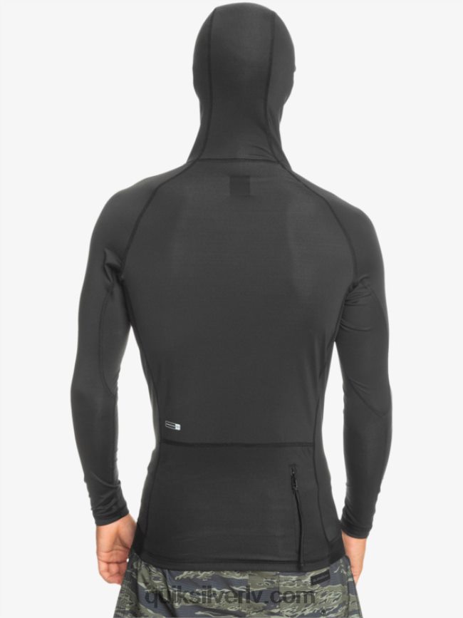 vīriešiem Quiksilver storm tripper garām piedurknēm rashguard melns 88064R1836