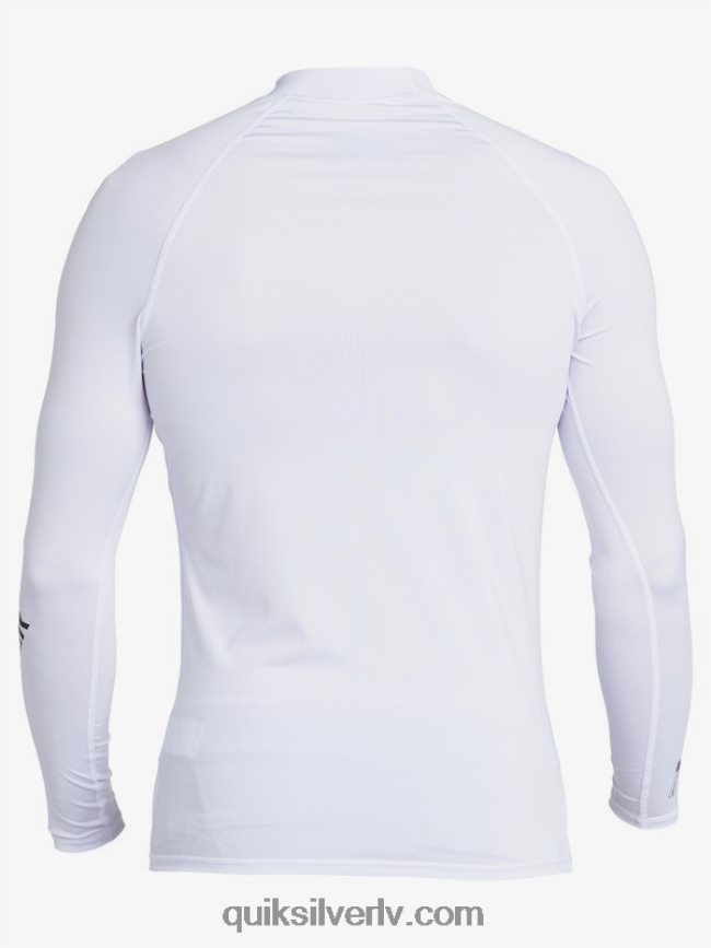 vīriešiem Quiksilver visu laiku garām piedurknēm upf 50 rashguard balts 88064R1429