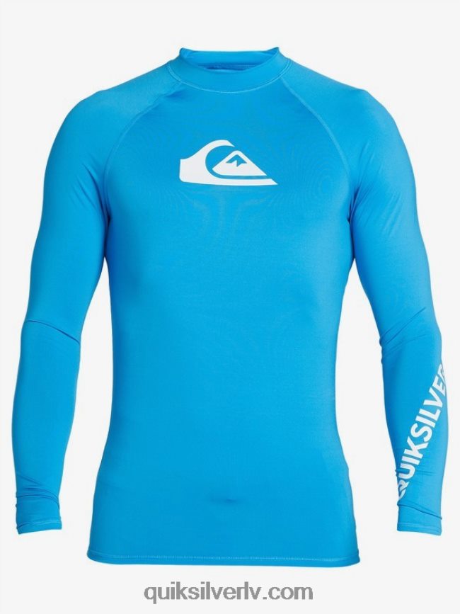 vīriešiem Quiksilver visu laiku garām piedurknēm upf 50 rashguard blāvs 88064R1431