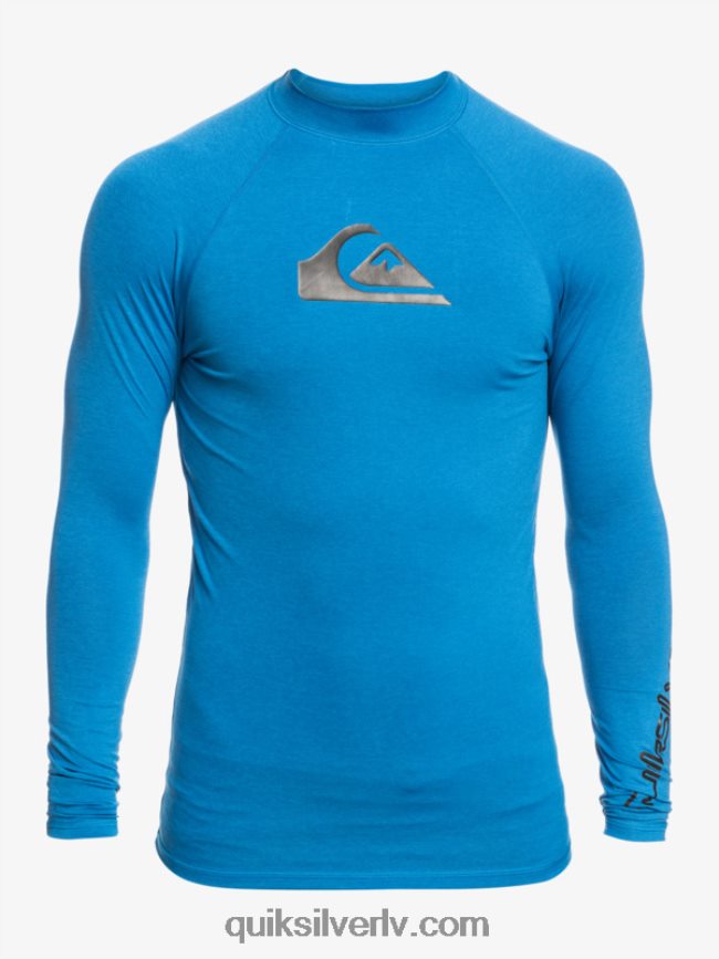 vīriešiem Quiksilver visu laiku garām piedurknēm upf 50 rashguard snorkel zils virši 88064R822