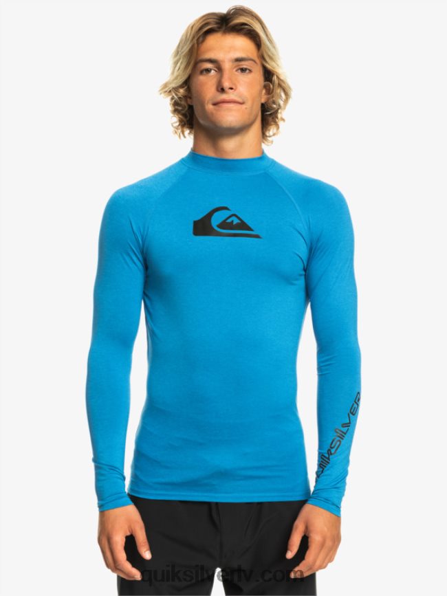 vīriešiem Quiksilver visu laiku garām piedurknēm upf 50 rashguard snorkel zils virši 88064R822