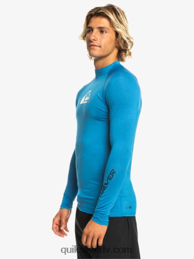 vīriešiem Quiksilver visu laiku garām piedurknēm upf 50 rashguard snorkel zils virši 88064R822