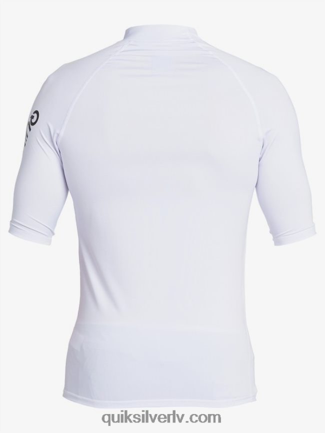vīriešiem Quiksilver visu laiku īsām piedurknēm upf 50 rashguard balts 88064R1262