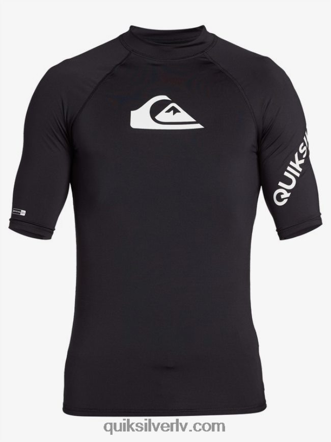 vīriešiem Quiksilver visu laiku īsām piedurknēm upf 50 rashguard melns 88064R1261