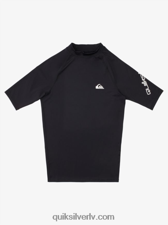 vīriešiem Quiksilver visu laiku īsām piedurknēm upf 50 rashguard melns 88064R1265