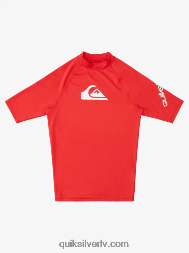 vīriešiem Quiksilver visu laiku īsām piedurknēm upf 50 rashguard ātri sarkans 88064R1266