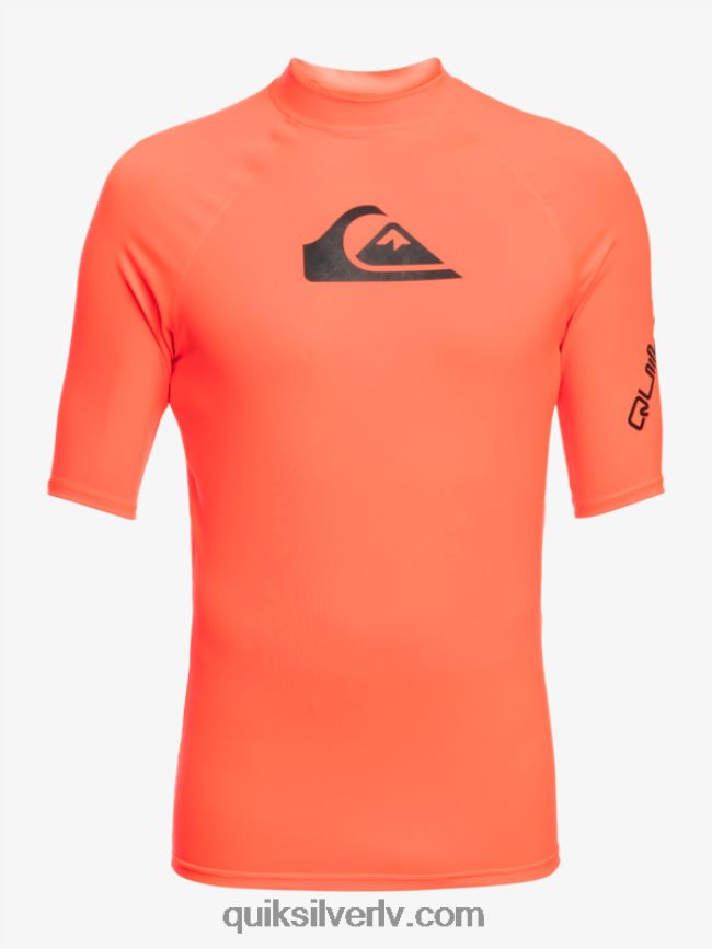 vīriešiem Quiksilver visu laiku īsām piedurknēm upf 50 rashguard ugunīgs koraļļi 88064R813