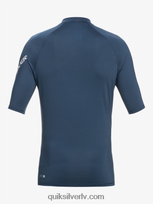 vīriešiem Quiksilver visu laiku īsām piedurknēm upf 50 rashguard zīmotnes zilā krāsā 88064R815