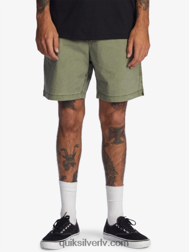 vīriešiem Quiksilver Taxer 17 elastīgi vidukļa šorti Četrlapu āboliņš 88064R1380