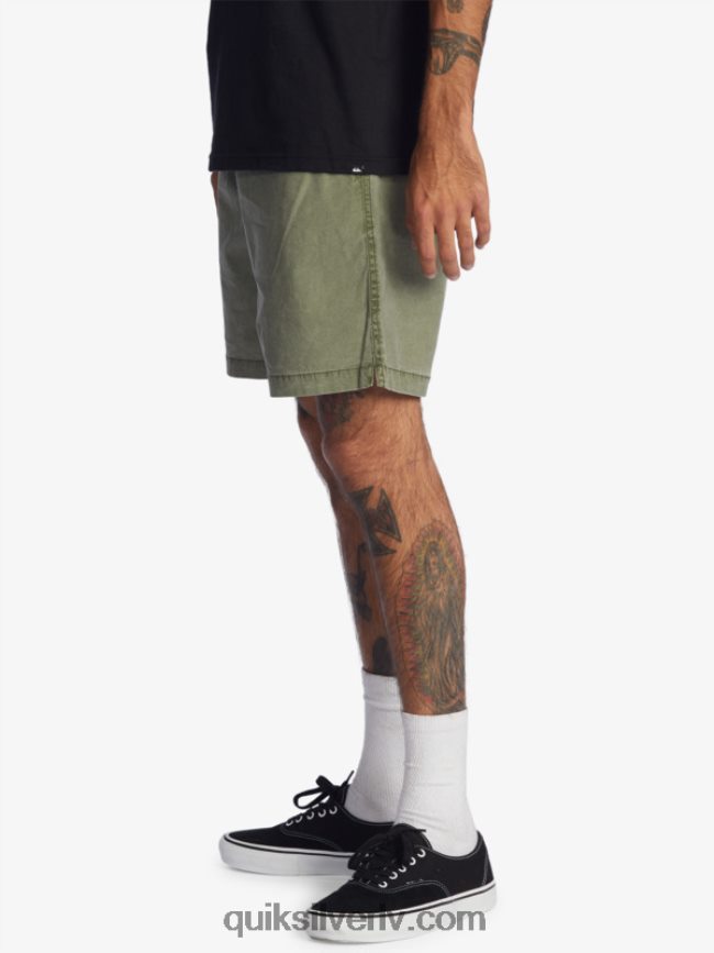 vīriešiem Quiksilver Taxer 17 elastīgi vidukļa šorti Četrlapu āboliņš 88064R1380