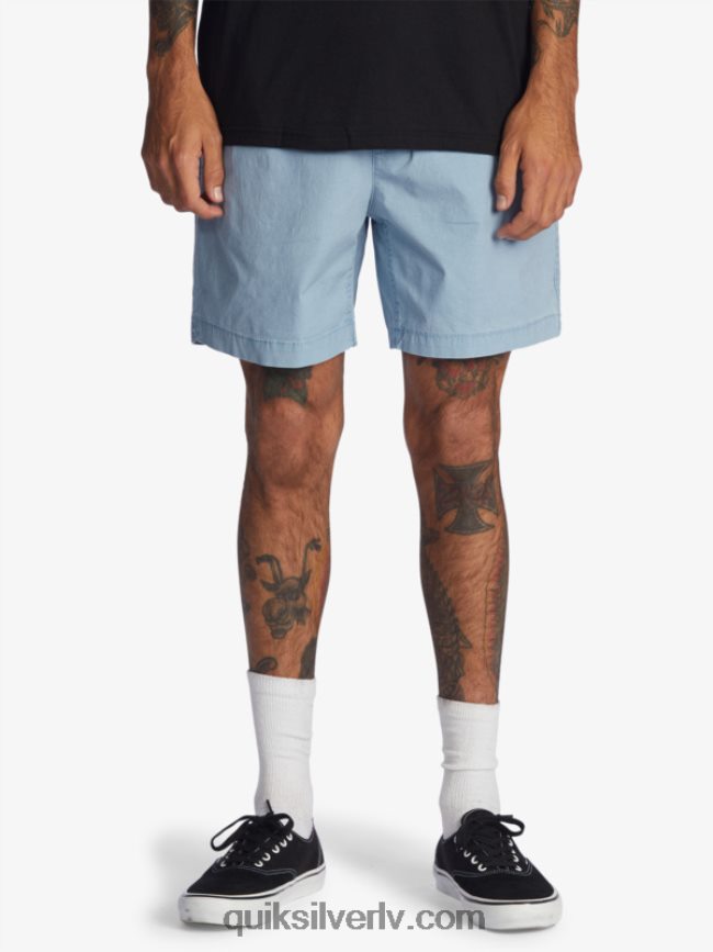 vīriešiem Quiksilver Taxer 17 elastīgi vidukļa šorti izbalējis džinss 88064R1379