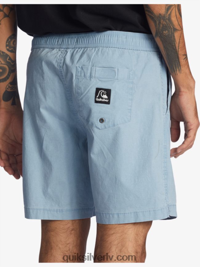 vīriešiem Quiksilver Taxer 17 elastīgi vidukļa šorti izbalējis džinss 88064R1379