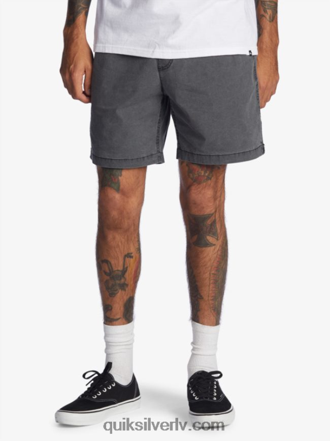 vīriešiem Quiksilver Taxer 17 elastīgi vidukļa šorti melns 88064R1381